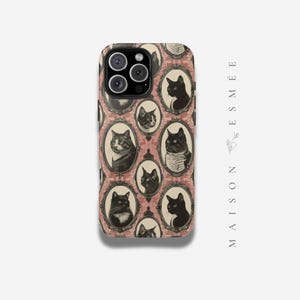 Vintage Cat Tough Phone Cases - Cute Cat Lover Gift, Pet Phone Cover, Animal Lover Case, Quirky Cat Accessory, Fun Cat Design
