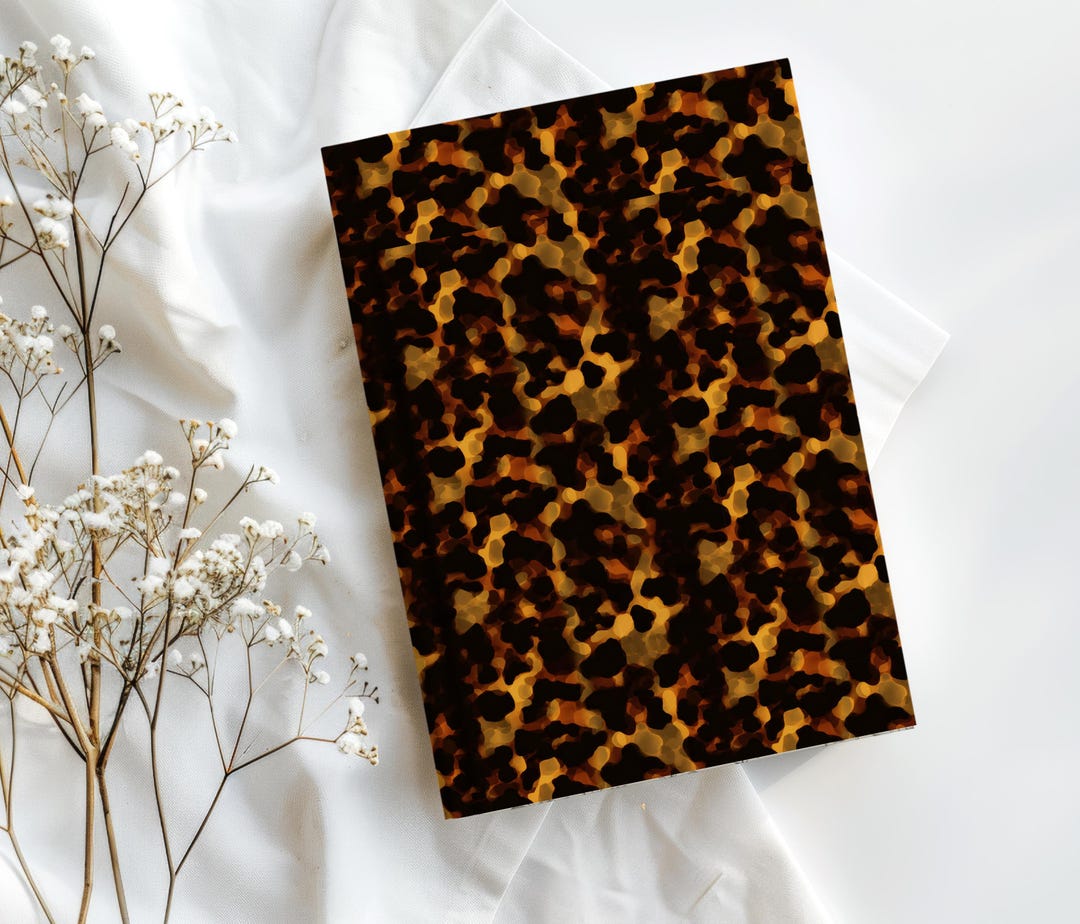 Tortoiseshell Pattern Hardcover Journal | Leopard Print Notebook - Etsy