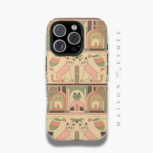 Colorful Cat Phone Case Cat Lover Gift, Cute Phone Cover, Tough Phone Unique Cat Design