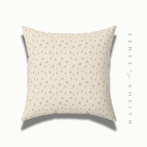 Decorative Nursery Pillow Floral Coquette Cottagecore Farmhouse Pink Girl Pillow Victorian Romantic Shabby Chic