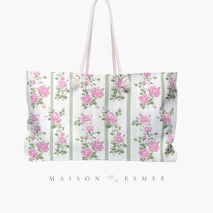 Bolso de fin de semana con diseño floral, ideal para escapadas de fin de semana, bolso de viaje, bolso de noche, diseño floral, regalo para ella.