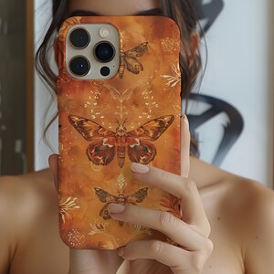 Bohemian Boho Moth Butterfly Celestial iPhone Case 15 Pro Cottagecore 11 12 13 14 Case