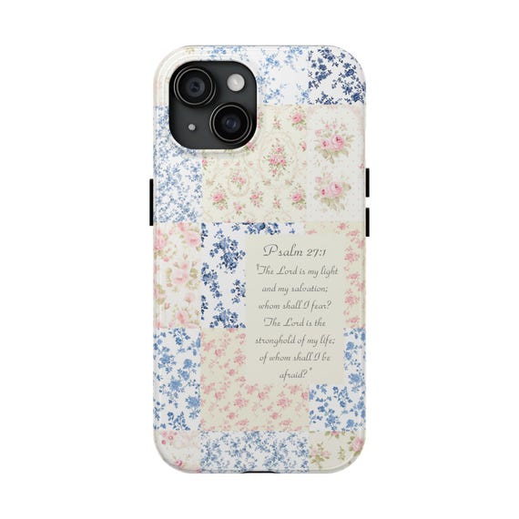 Christian Case Faith God Jesus Coquette iPhone Case Vintage Floral Aesthetic 12 13 14 15 16 Case