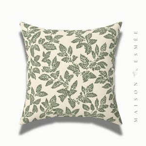 Botanical Leaf Print Pillow | Cozy Home Decor, Greenery Cushion, Nature Lover Gift, Living Room Accent, Plant Decor
