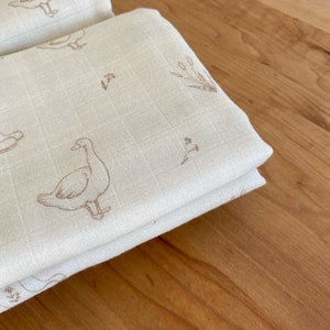 Geese Blanket - Farm Animal Blanket - Goose Swaddle Bamboo Muslin Baby Blanket - Animal Swaddle - Chicken Muslin Blanket - Farm Muslin