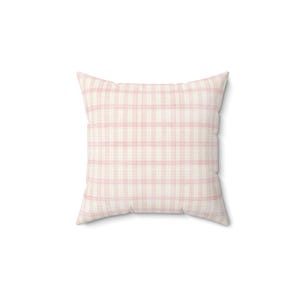 Decorative Floral Pillow Throw Pink Gingham Pillow Flower Botanical Pillow Baby Nursery Pillow Coquette Girly Victorian