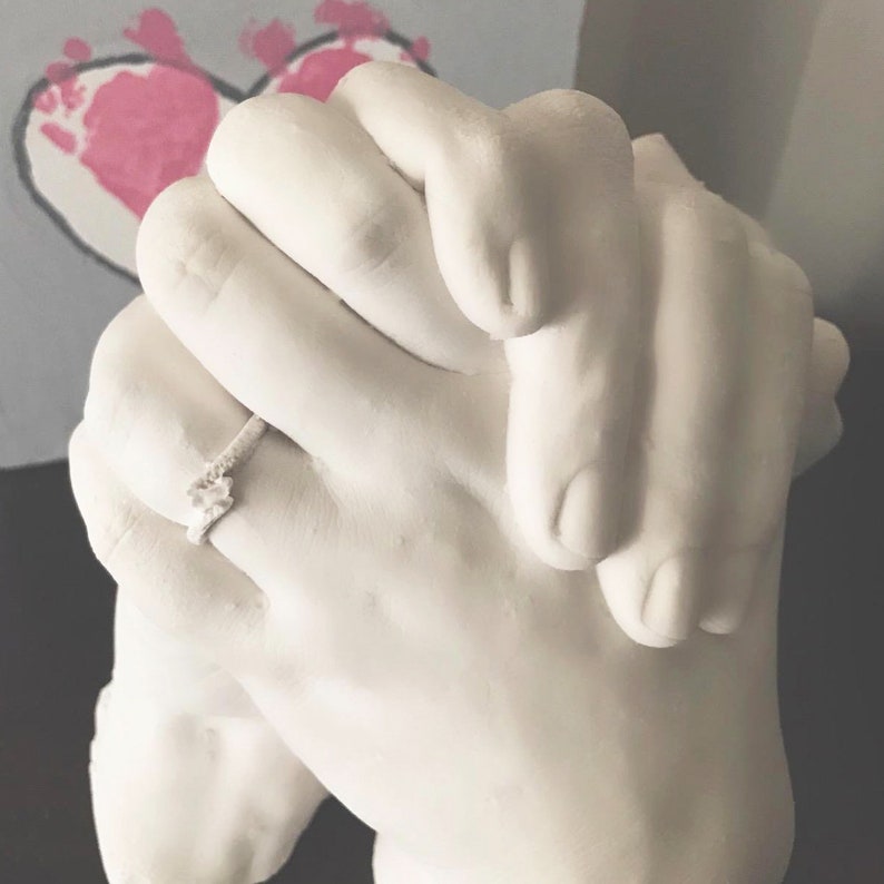 DIY Luna Bean Keepsake Hands 3D Plaster Statue Hand Casting Etsy