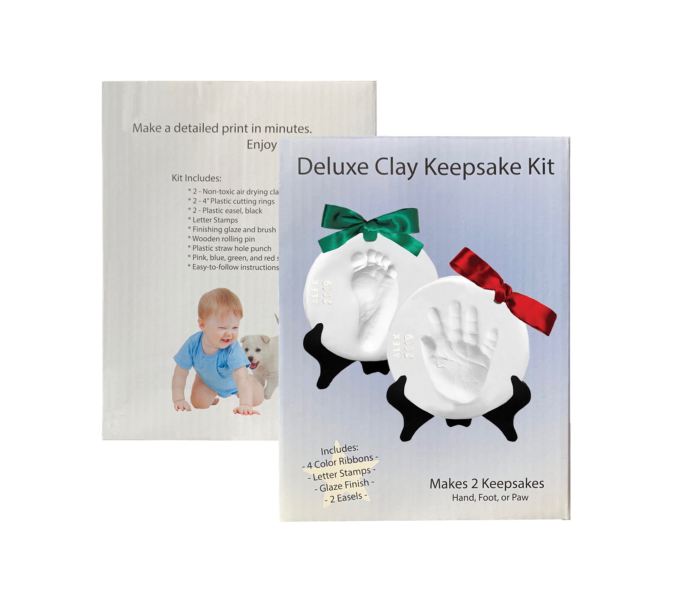 Air Drying Clay Hand and Footprint Holiday Ornament Keepsake Etsy