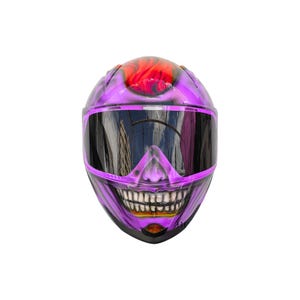 Full-Face kundenspezifischer Motorradhelm, Motorradschädelhelm, kundenspezifischer Motorradhelm, handgemachter Motorradhelm, Schädelhelm