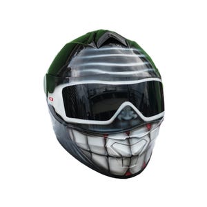 Full-Face kundenspezifischer Motorradhelm, Motorradschädelhelm, kundenspezifischer Motorradhelm, handgemachter Motorradhelm, Schädelhelm