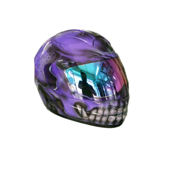 Handgemaakte helm Motorhelm Predator helm Accessoires Hoeden & petten Helmen Sporthelmen Casque-helm Airbrush-helm Geschilderde helm Custom-helm 