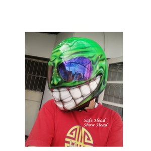 Full-face custom motorcycle helmet ,Motorcycle skull helmet ,Custom motorcycle helmet ,Handmade motorcycle helmet ,Skull helmet