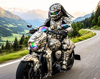 Casco Predator, Casco personalizado, Casco hecho a mano, Casco con aerógrafo, Casco pintado, Casco de moto, Casco casco, Helmetartthai