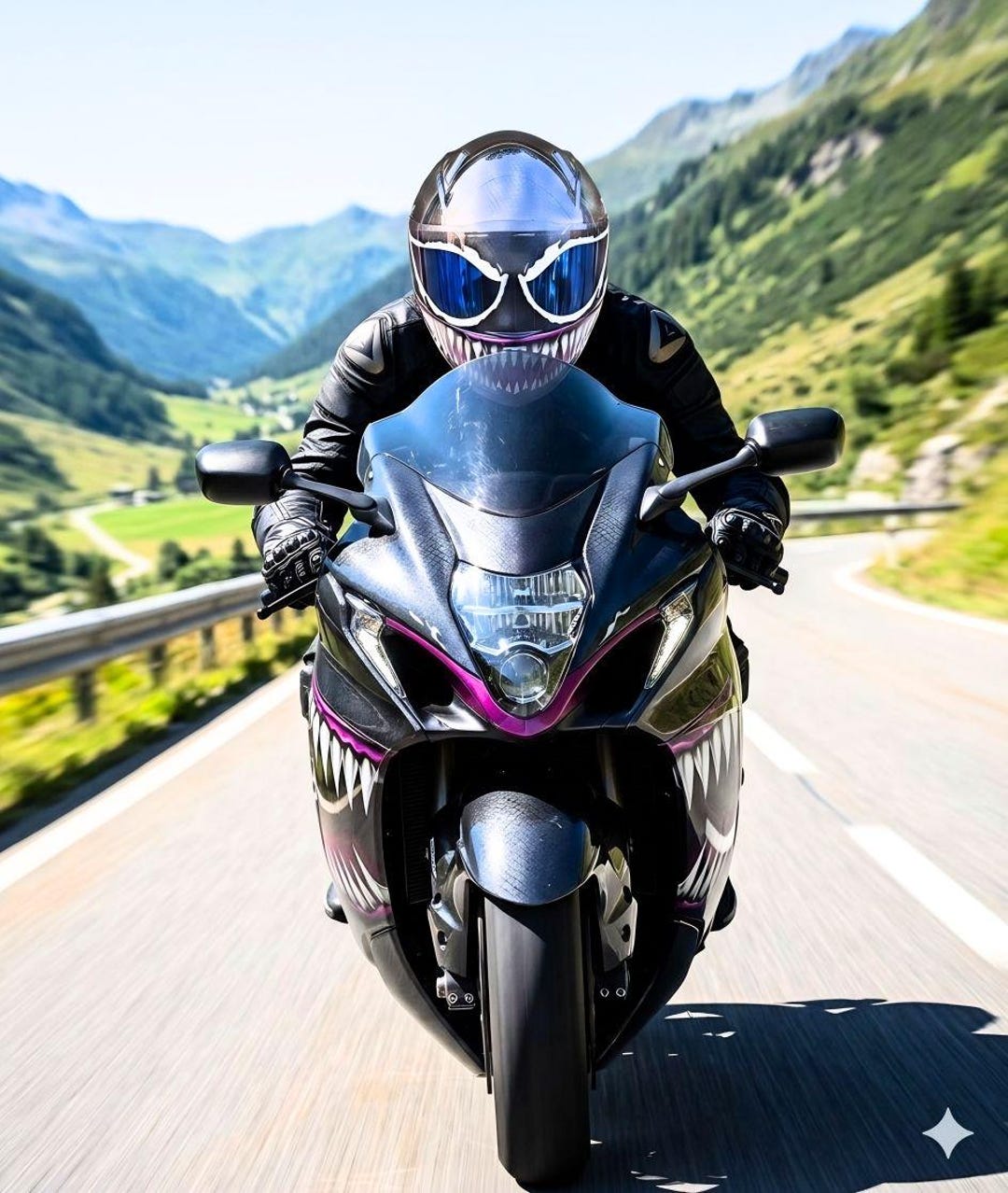 custom joker motorcycle helmet Black, Red, Green & White snug fit Added Safety Technology New Arrival Predator Motorcycle Helmet