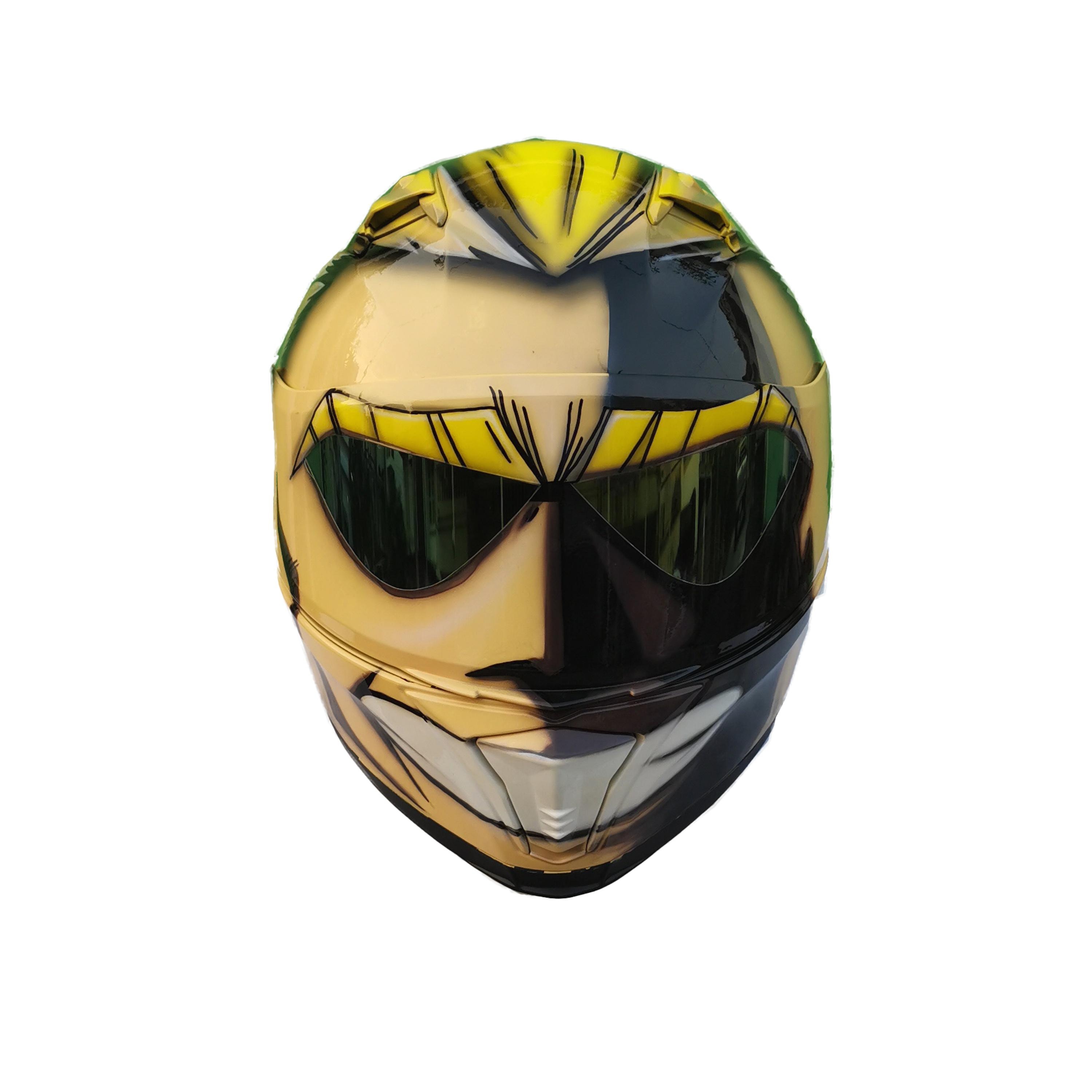 custom superhero motorcycle helmets 3d Painted Airbrush Helmet HULK Monster Marvel Avera Custom Airbrush Helmet Iron Man, Punisher and Captain