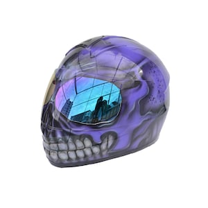 Full-face custom motorcycle helmet ,Motorcycle skull helmet ,Custom motorcycle helmet ,Handmade motorcycle helmet ,Skull helmet