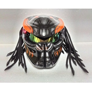 Full-face predator motorcycle helmet ,Custom predator motorcycle helmet ,Handmade predator motorcycle helmet, Custom motorcycle helmet