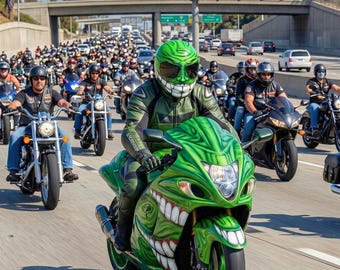 Predator Helm, Custom Helm, Handgemachter Helm, Airbrush Helm, lackierter Helm, Full Face Motorradhelm, Casque Helm, Helmartthai