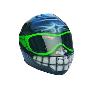 Casco de motocicleta personalizado de cara completa, casco de calavera de motocicleta, casco de motocicleta personalizado, casco de motocicleta hecho a mano, casco de calavera