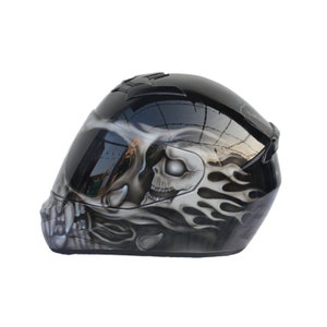 Predatorhelm, Custom-helm, Handgemaakte helm, Airbrush-helm, Geschilderde helm, Motorhelm, Casque-helm afbeelding 3