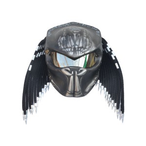 Full-face predator motorcycle  helmet ,Custom predator motorcycle helmet ,Handmade predator motorcycle helmet, Custom motorcycle helmet
