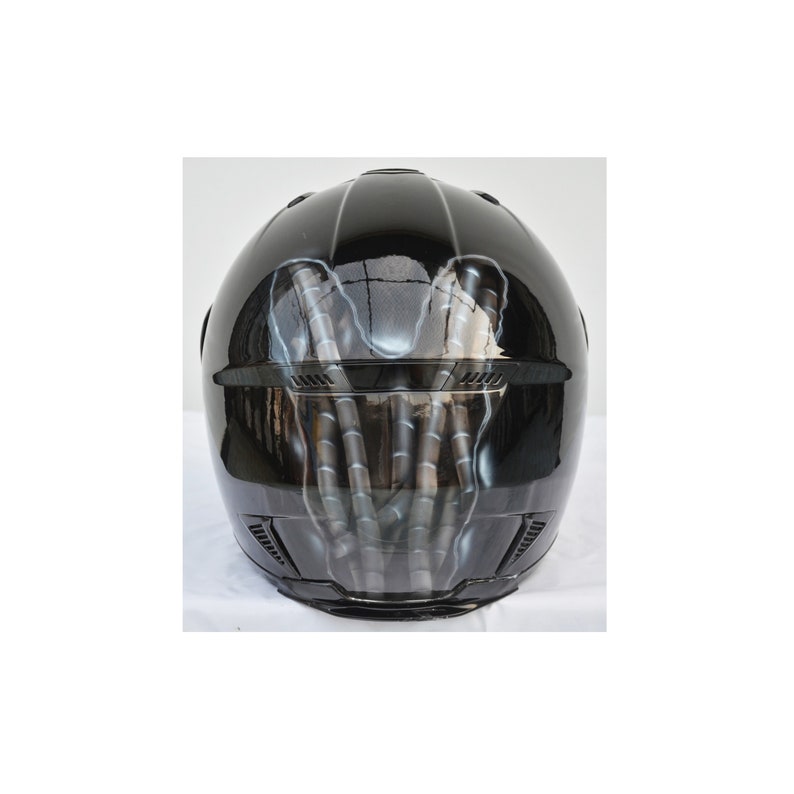 Predatorhelm, Custom-helm, Handgemaakte helm, Airbrush-helm, Geschilderde helm, Motorhelm, Casque-helm afbeelding 5
