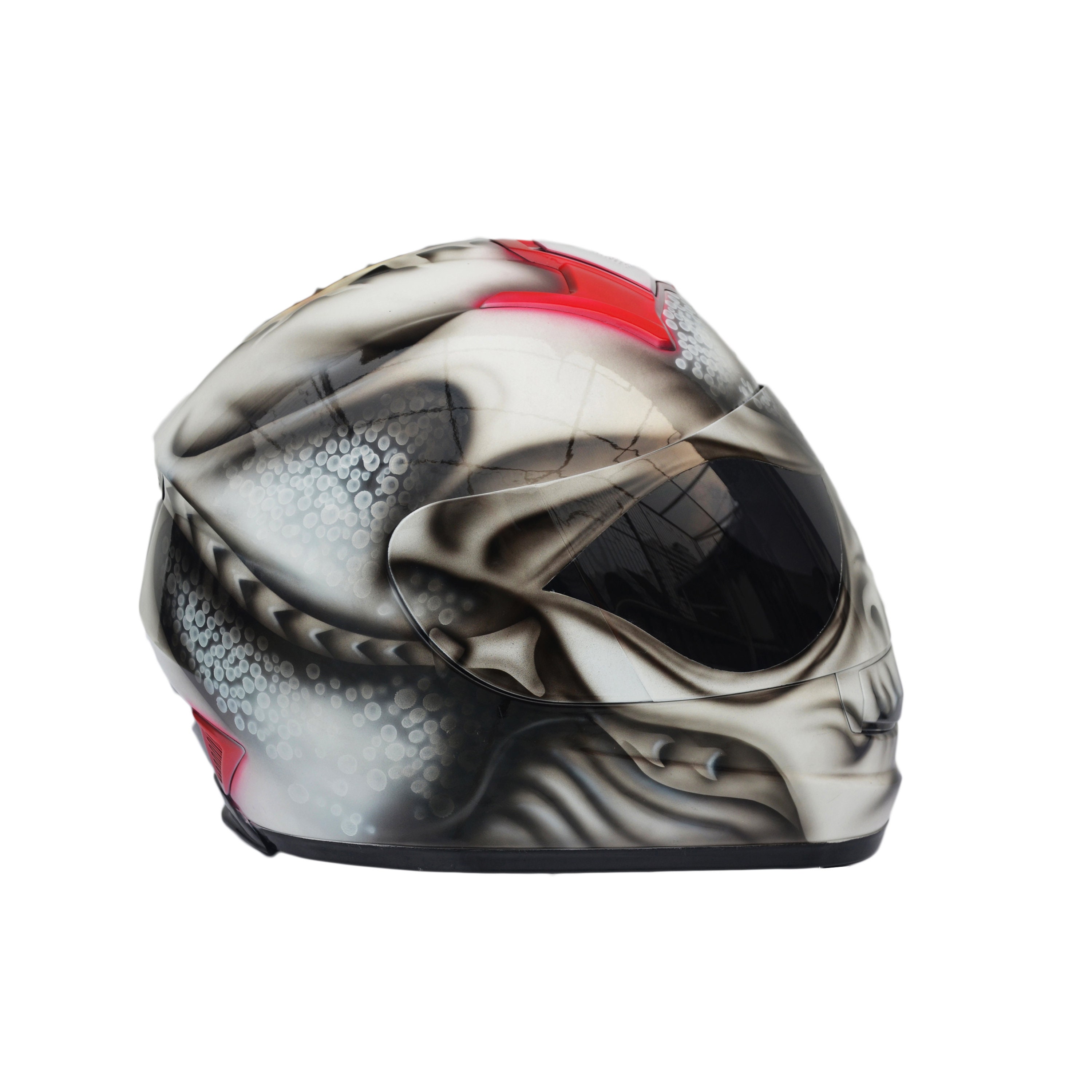 Custom Airbrushed Full-Face Motorcycle Helmet, Hand-Painted Character Art,  DOT/ECE Certified