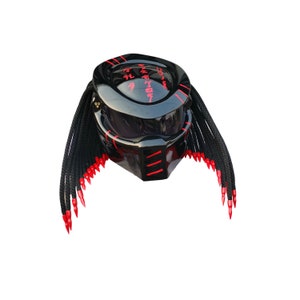 Full-face predator motorcycle  helmet ,Custom predator motorcycle helmet ,Handmade predator motorcycle helmet, Custom motorcycle helmet