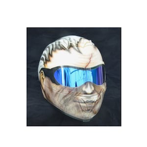 Casco de motocicleta personalizado de cara completa, casco de calavera de motocicleta, casco de motocicleta personalizado, casco de motocicleta hecho a mano, casco de calavera
