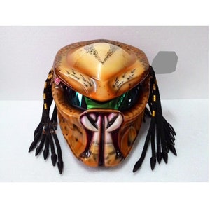 Full-face predator motorcycle helmet ,Custom predator motorcycle helmet ,Handmade predator motorcycle helmet, Custom motorcycle helmet