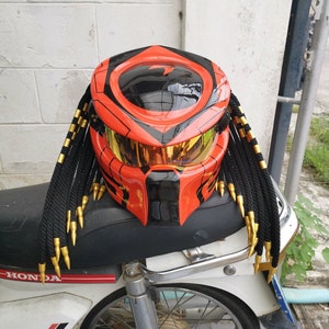 Full-face predator motorcycle  helmet ,Custom predator motorcycle helmet ,Handmade predator motorcycle helmet, Custom motorcycle helmet