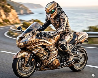 Monkey Set Predator Motorcycle Helmet Custom DOT & ECE Approved - Etsy