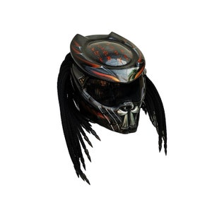 Full-face predator motorcycle  helmet ,Custom predator motorcycle helmet ,Handmade predator motorcycle helmet, Custom motorcycle helmet