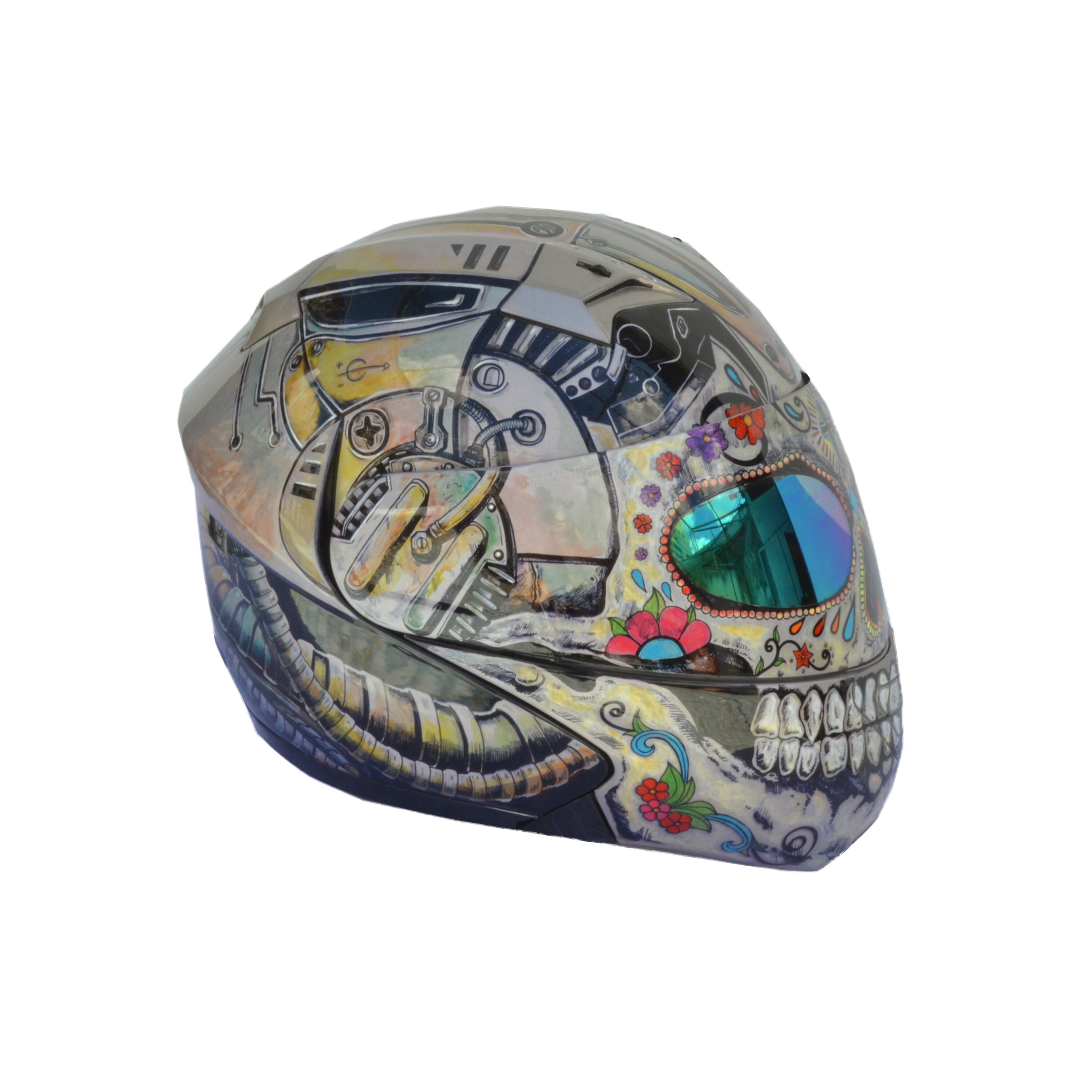 Custom girl sugar skull motorcycle helmet Custom lady sugar | Etsy