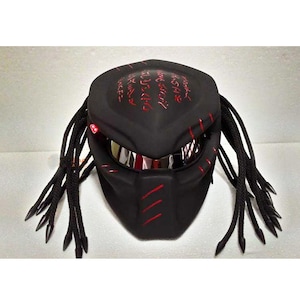 Full-face predator motorcycle helmet ,Custom predator motorcycle helmet ,Handmade predator motorcycle helmet, Custom motorcycle helmet