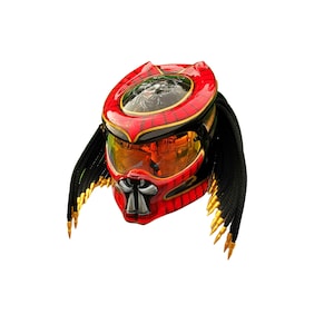 Full-face predator motorcycle  helmet ,Custom predator motorcycle helmet ,Handmade predator motorcycle helmet, Custom motorcycle helmet