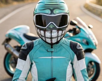 carbon fiber modular motorcycle helmets ILM Helmet Size:SMALL - 2.5 Inches (6.35cm) Casco Betty Boop comfortable rides. NO-TT