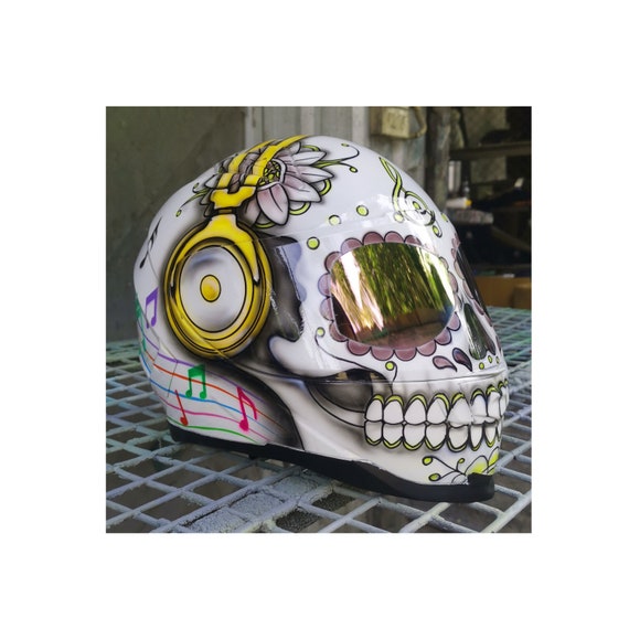 Full face Sugar Skull Helmet Women s Skull Helmet Girl Skull