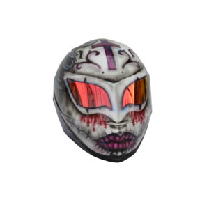 Kask z czaszką cukrową, Kask z czaszką damską, Kask z czaszką cukrową, Kask na zamówienie, Kask motocyklowy na zamówienie, Kask ręcznie robiony