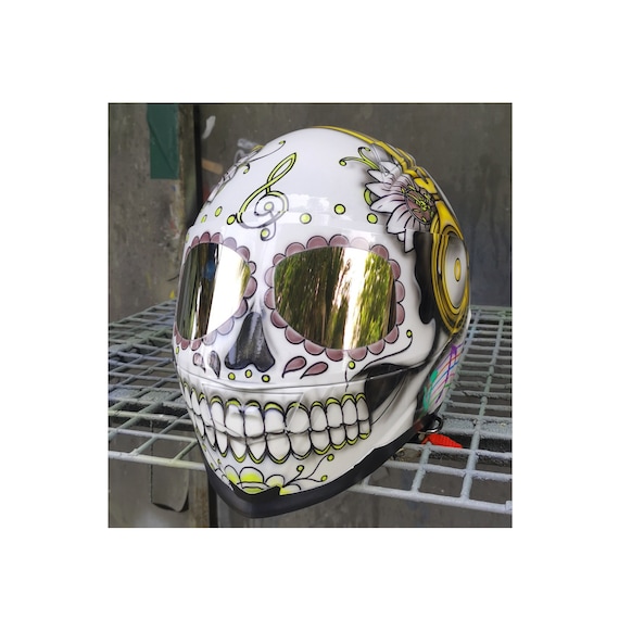 Casco moto mujer calavera hotsell