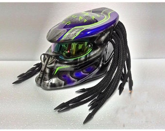 Casco integral de motocicleta Predator, casco de motocicleta