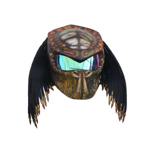 Full-face predator motorcycle  helmet ,Custom predator motorcycle helmet ,Handmade predator motorcycle helmet, Custom motorcycle helmet