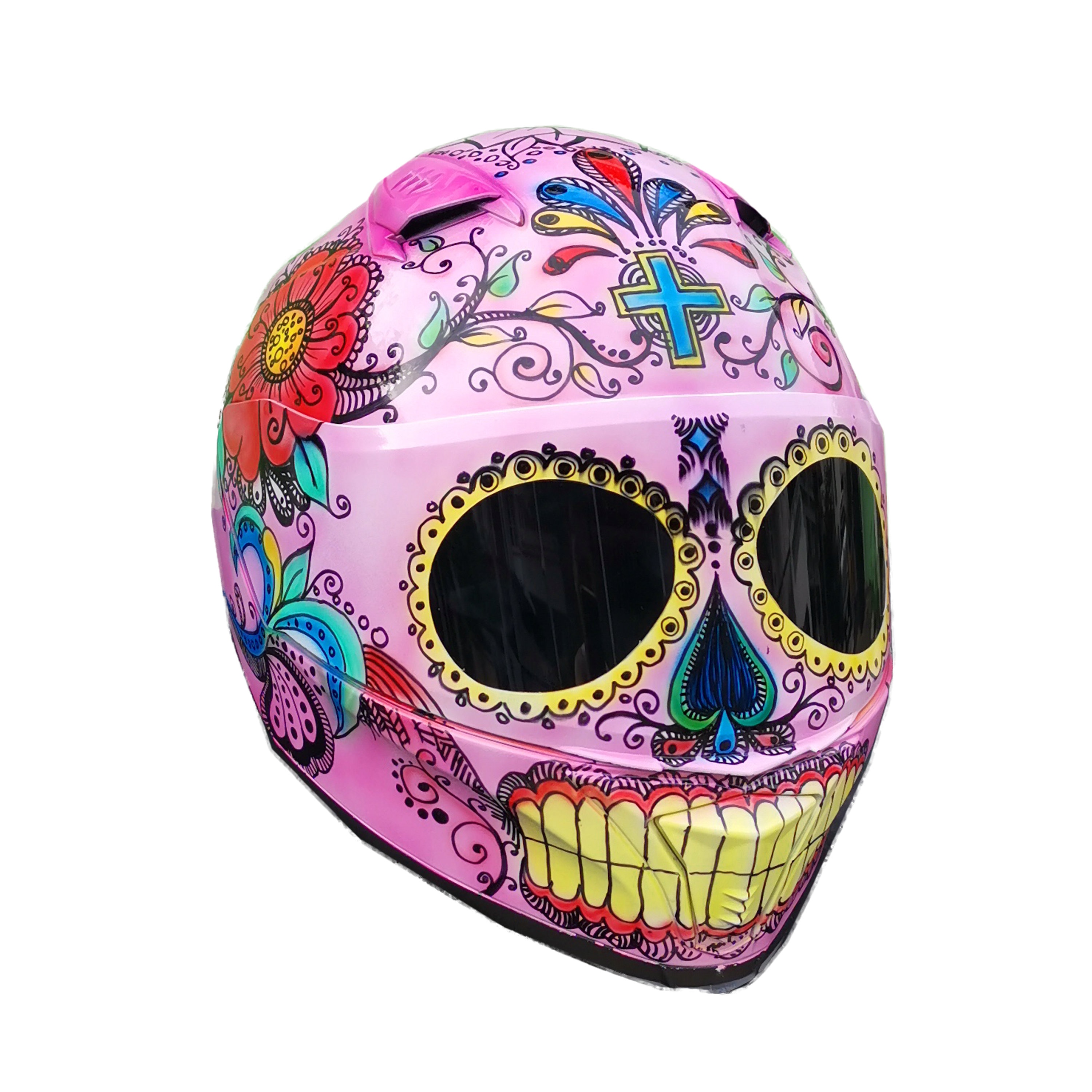 Custom girl sugar skull motorcycle helmet Custom lady sugar | Etsy