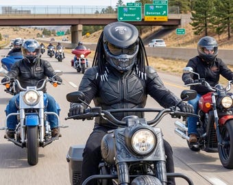 Casco de moto personalizado inspirado en Predator, integral, pintado a mano, para motociclistas, certificado DOT/ECE.