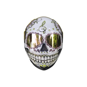 Full-face sugar skull helmet , Women&#39;s  skull helmet, Girl skull helmet ,Lady custom helmet ,Women  custom helmet, Sugar skull helmet