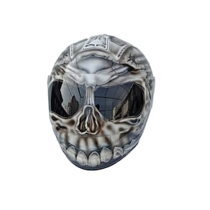 Full-face custom motorcycle helmet ,Motorcycle skull helmet ,Custom motorcycle helmet ,Handmade motorcycle helmet ,Skull helmet