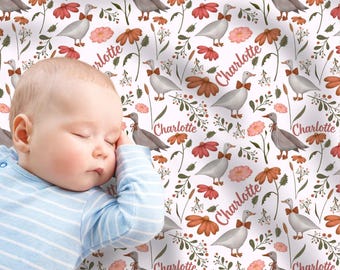 Goose Personalized Blanket, Silly Goose Custom Baby Blanket, Shower Gift, Cottagecore Nursery Blanket, Crib Blanket, Newborn Photos Prop
