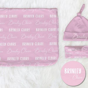 Gepersonaliseerde inbakerdeken, optionele bundel, pasgeboren Coming Home-outfit fotorekwisieten, bord babynaamaankondiging, babyshowercadeau