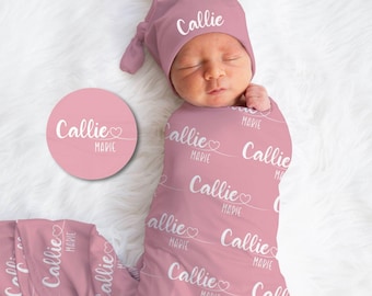 Personalized Swaddle Blanket, Optional Bundle, Newborn Coming Home