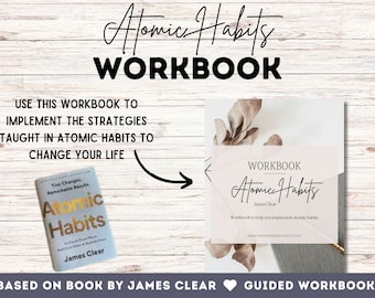 Atomic Habits Workbook | Habit Tracker | Guide for Atomic Habits | Personal Growth | Motivation | Goals | Habit Formation